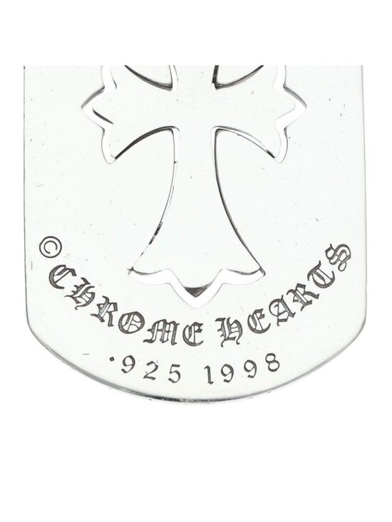 Chrome Hearts D Tag Lrg Tny Crs Cutout Tiny Cross Large Dog Tag